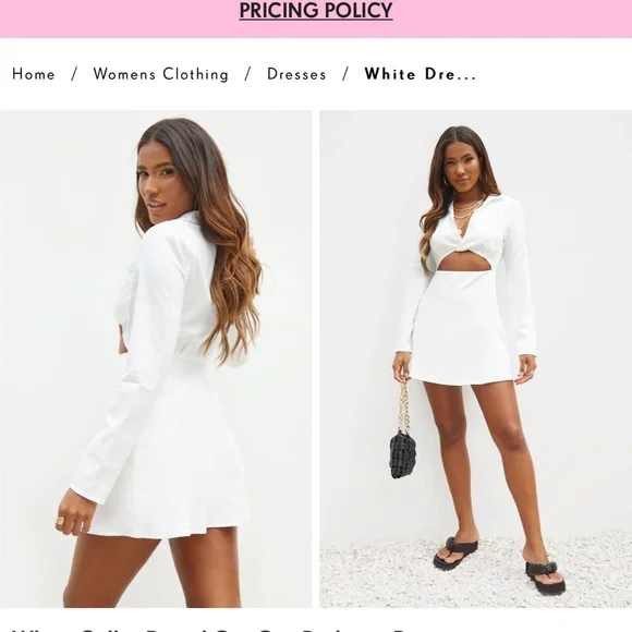 white collar detail cut out bodycon dress Sleeveless Beaded Detail Cut Out Maxi Dress In White Slinky | EGO US